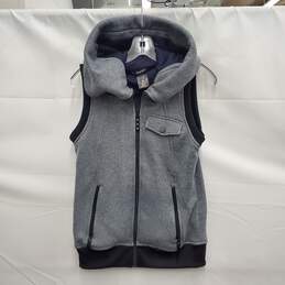 Burton Dryride WM's Snowboard WM's Heathered Gray Full Zipper Hooded Vest Size MM