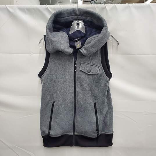 Burton Dryride WM's Snowboard WM's Heathered Gray Full Zipper Hooded Vest Size MM image number 1