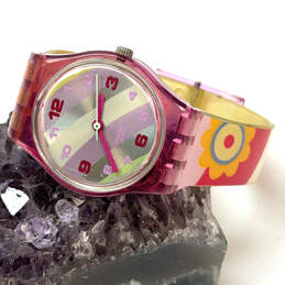 Designer Swatch Multicolor Round Shape Fashionable Analog Wristwatch