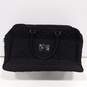 Womens Black Outer Pocket Inner Divider Top Handle Detachable Strap Duffle Bag image number 2