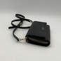 Womens Black Leather Inner Pockets Adjustable Strap Zipper Crossbody Bag image number 3