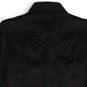 NWT Womens Black Pointed Collar Long Sleeve Flap Pocket Button-Up Shirt Size XS image number 4