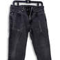 Mens Black 514 Medium Wash Pockets Denim Straight Jeans Size 32X30 image number 3
