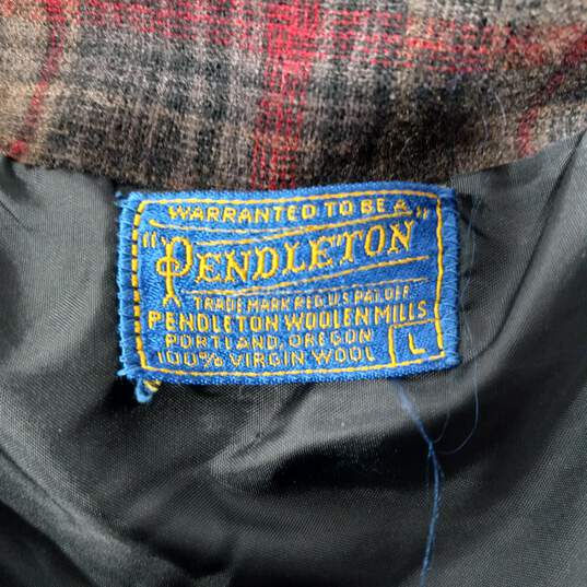 Pendleton Men's Brown Plaid Button Up Shacket Size L image number 4