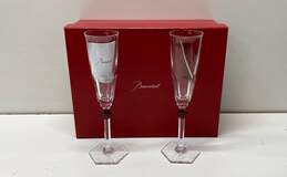 Baccarat Fine Crystal Pair of Red Baccarat Crystal Harcourt Eve Stemware
