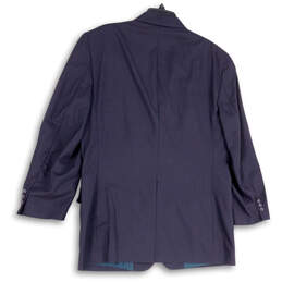 Mens Blue Notch Lapel Single Breasted Long Sleeve Two Button Blazer Sz 41 R alternative image
