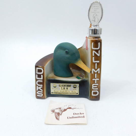 VTG 1980 Jim Beam Ducks Unlimited Canada 40th Anniversary Whiskey Decanter image number 1