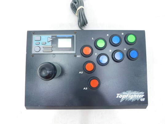 Top Fighter QJ Arcade Stick Super Nintendo SNES image number 1