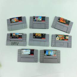 8 Super Nintendo SNES Games Lot Mario World Donkey Kong Country & Others