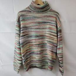 FRNCH PARIS Multicolor Turtleneck Pullover Sweater LG