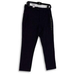 NWT Mens Blue White Striped Flat Front Pockets Dress Pants Size 28X28