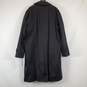 William Wallace Men Black Trench Coat Sz46L NWT image number 2