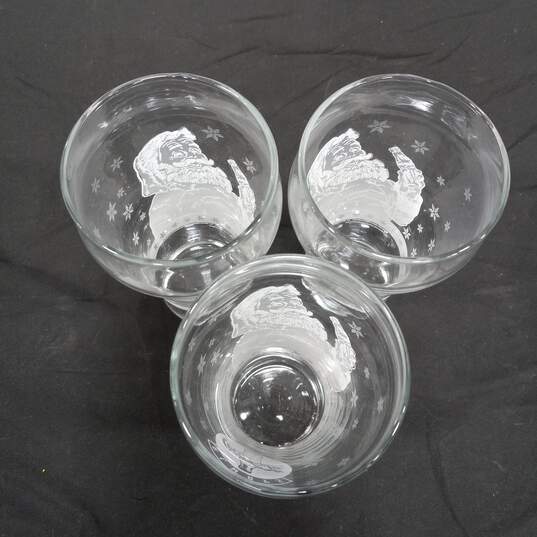 3PC Coca-Cola (1999) Santa Themed Drinking Glasses image number 3