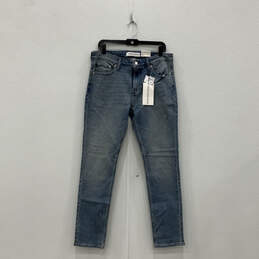 NWT Womens Blue Denim Medium Wash 5 Pocket Design Skinny Jeans Size 33/30