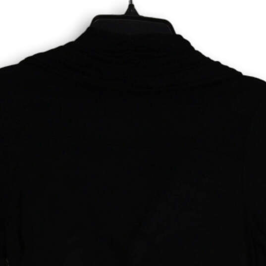 Womens Black Long Sleeve Asymmetrical Zip Moto Jacket Size Medium image number 4