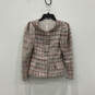 Womens Multicolor Round Neck Long Sleeve Button Front Cardigan Size XS image number 3
