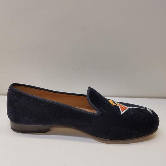 Stubb & Wootton Velvet Martini Loafers Navy 7.5 image number 1