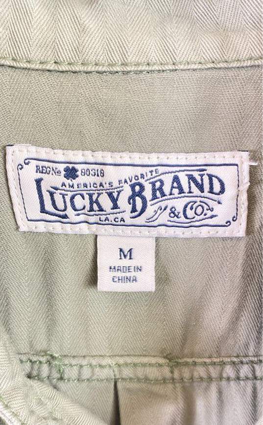 Lucky Brand Women Olive Green Drawstring Dress M image number 3