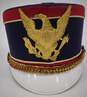 Vintage Bayly & Son Bayl-Stron Navy Blue & Red Marching Band Uniform Hat image number 1