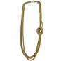 Designer J. Crew Gold-Tone Multi Strand Ring Clasp Snake Chain Necklace image number 3