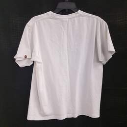 Mens White Cotton Short Sleeve Crew Neck Pullover Graphic T-Shirt Size M alternative image