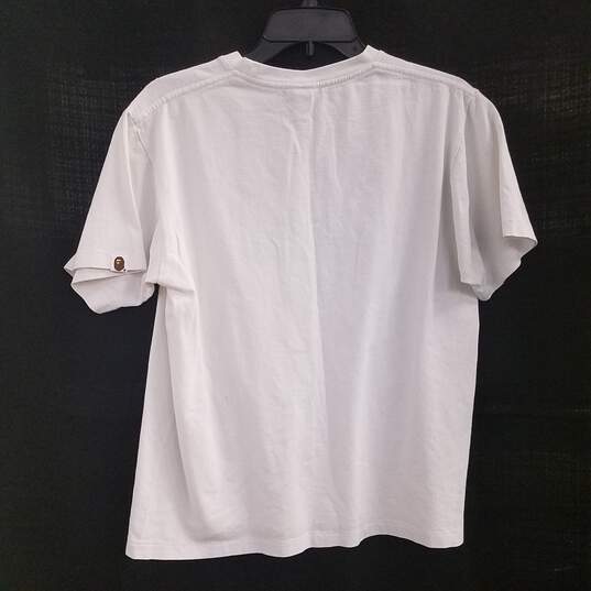 Mens White Cotton Short Sleeve Crew Neck Pullover Graphic T-Shirt Size M image number 2