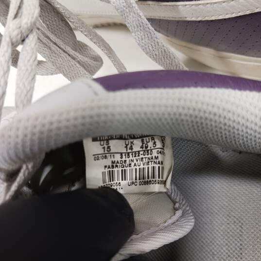 Nike Air Force 1 Purple, Grey, And White Shoes Men's Size 15 image number 6