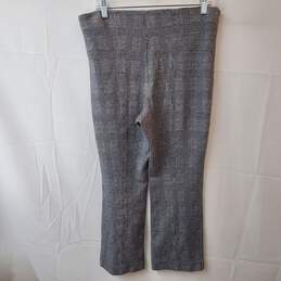 Anthropologie The Essential Crop Flare Pants Checked Gray Size L alternative image
