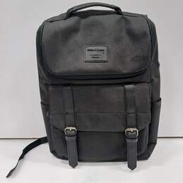 Weekend Shopper Black Canvas Laptop Backpack Bag