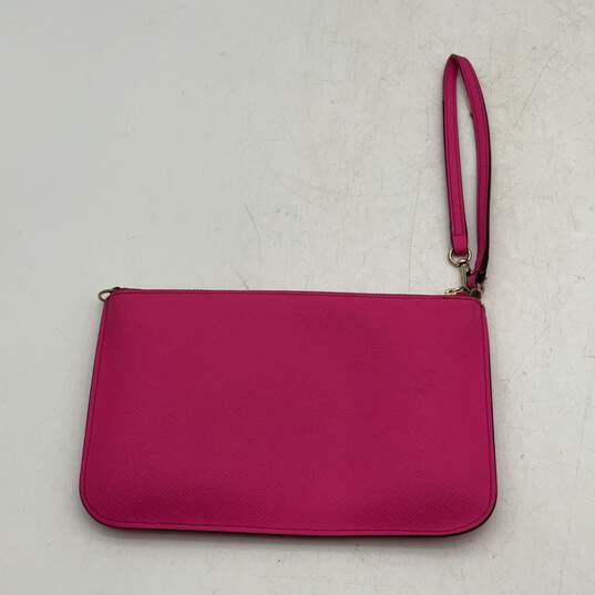 Kate Spade New York Womens Pink Inner Pocket Zipper Clutch Wristlet Wallet image number 2