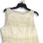 NWT Ann Taylor Womens White Round Neck Sleeveless A-Line Dress Size 14 image number 3