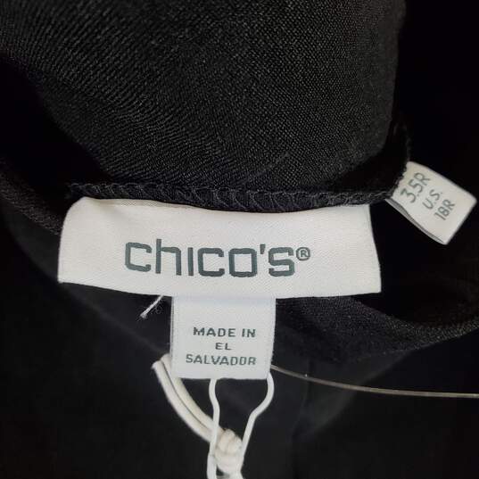 Chico's Women Black Slim Pants Sz 18R NWT image number 3