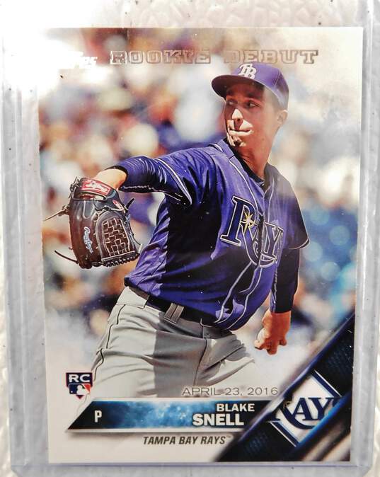 2016 Blake Snell Topps Rookie Debut Tampa Bay Rays image number 2