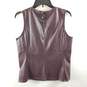 Ann Taylor Women Brown Faux Leather Vest M NWT image number 2