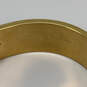 Designer Rustic Gold-Tone Green Rhinestone Fashionable Cuff Bracelet image number 4