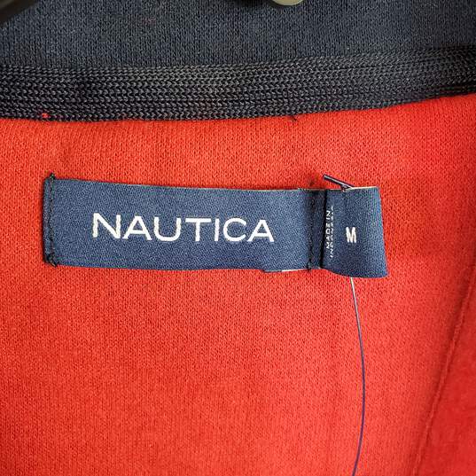 Nautica Men Red Quarter Zip Sweatshirt M NWT image number 3