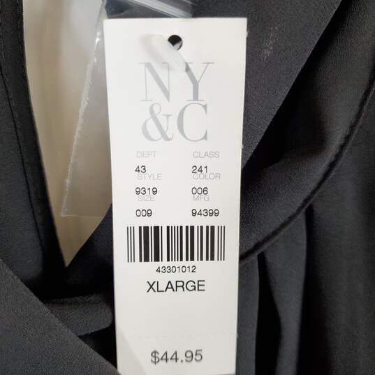 New York & Company Women Black Blouse XL NWT image number 5