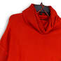 NWT Womens Red Knitted Cowl Neck Pockets Long Sleeve Pullover Sweater Sz XS image number 3