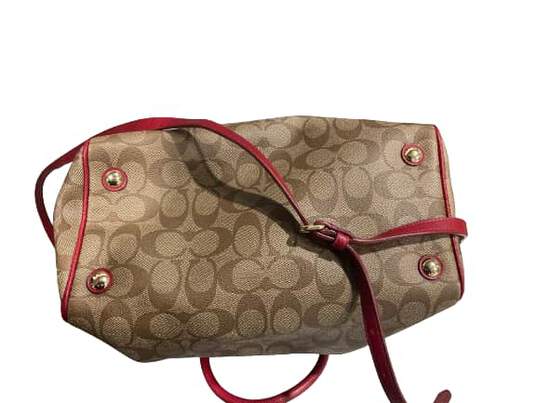 Brown & Raspberry Coach Handbag image number 4