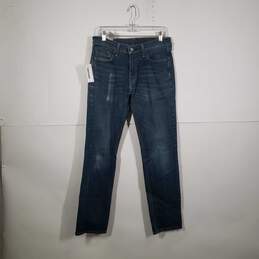 Mens Regular Fit Medium Wash 5 Pocket Design Denim Straight Leg Jeans Size 32X34
