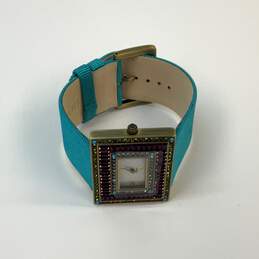 Designer Heidi Daus Amethyst Peridot Crystal Stainless Steel Quartz Wristwatch alternative image
