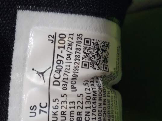 Nike Air Jordan 1 Td Mid Se Diy White Black Volt Dc4097-100 Toddler Size 7C image number 7