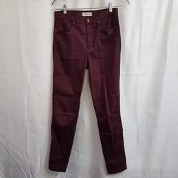 Madewell Burgundy Red 10in. Skinny High Rise Jeans Size 27