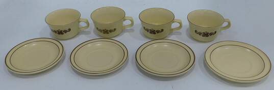 VNTG Pfaltzgraff Coffee Tea Cup Mug W/ Saucers Set of 4 image number 1