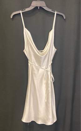 MOTEL Women's White Satin Mini Dress - Size Medium