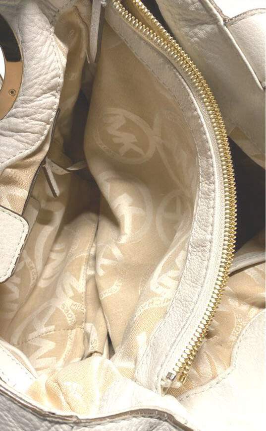 Michael Kors Fulton Beige Pebbled Leather Hobo Tote Bag image number 5