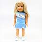 American Girl Doll Blonde Hair Blue Eyes Cheer Outfit image number 2