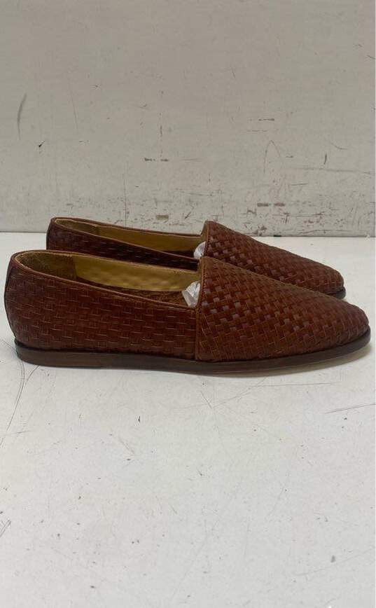 Nisolo Alejandro Woven Brown Leather Loafer Casual Shoes Men's Size 8 image number 1
