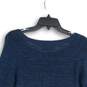NWT Ann Taylor LOFT Womens Blue Long Sleeve Pullover Tunic Sweater Size Medium image number 4
