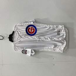 Majestic Mens Multicolor Striped Cubs MLB Kris Bryant #17 Button Front Jersey 40